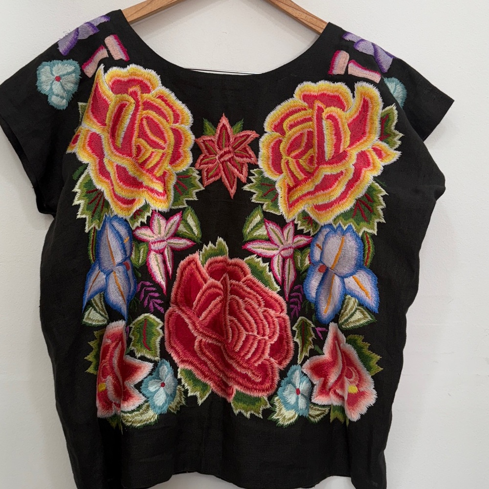 Vintage Collection Heavily Embroidered Cotton Top XL Retail $278 - Picture 6 of 11